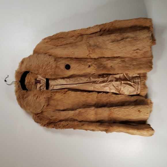 Vintage women's Opera rabbit tanned fur jacket Medium - Picture 1 of 7